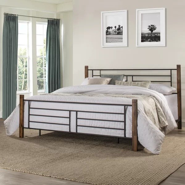 Cottleville Metal Wood Posts Standard BedCottleville Metal Wood Posts Standard BedProduct OverviewRatings & ReviewsCustomer PhotosQuestions & AnswersShipping & ReturnsMore to Explore