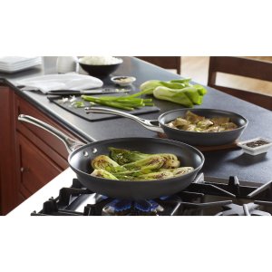Calphalon Contemporary Hard-Anodized Aluminum Nonstick Cookware, Omelette Pan, 10-inch and 12-inch Set, Black