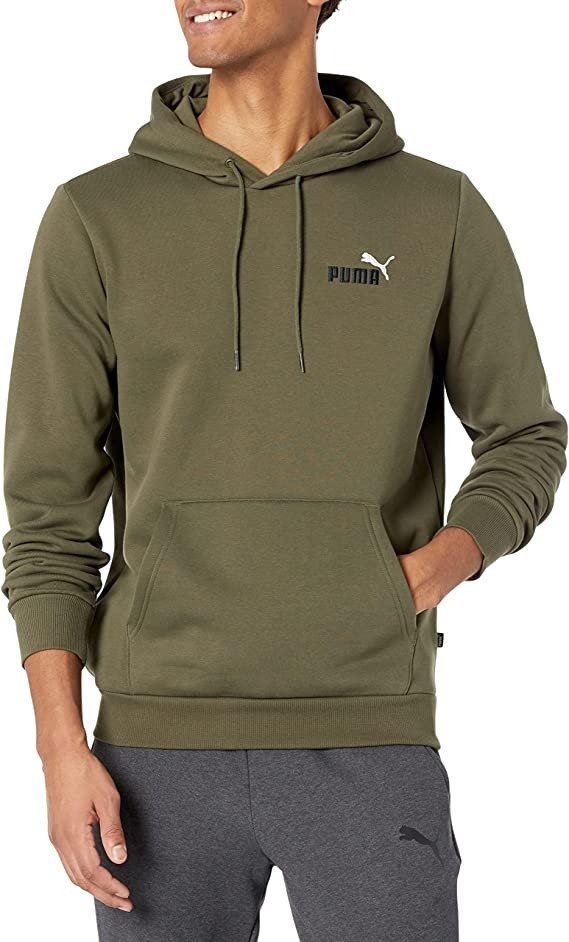 PUMA Men's Essentials Embroidery Logo Fleece Hoodie