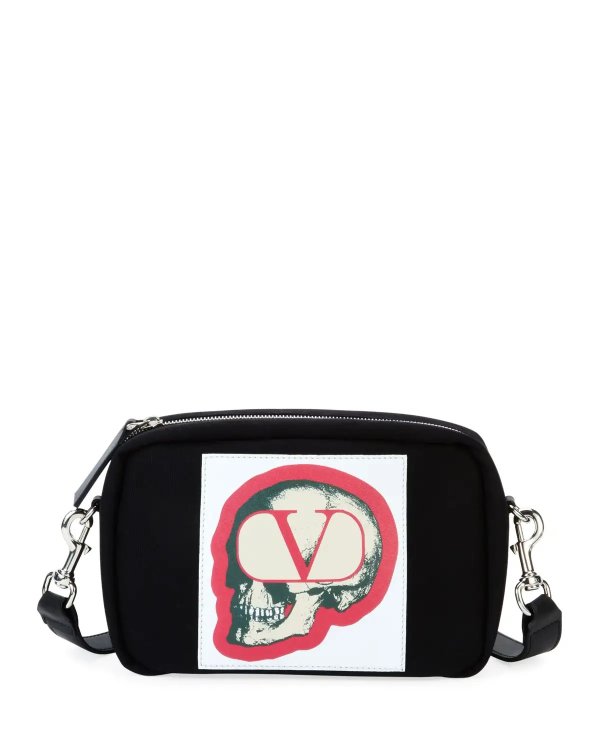 Men's V Logo with Undercover Skull Crossbody Bag