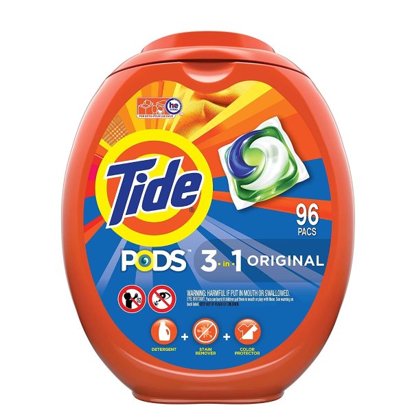 PODS Laundry Detergent Liquid Pacs, 96 Count