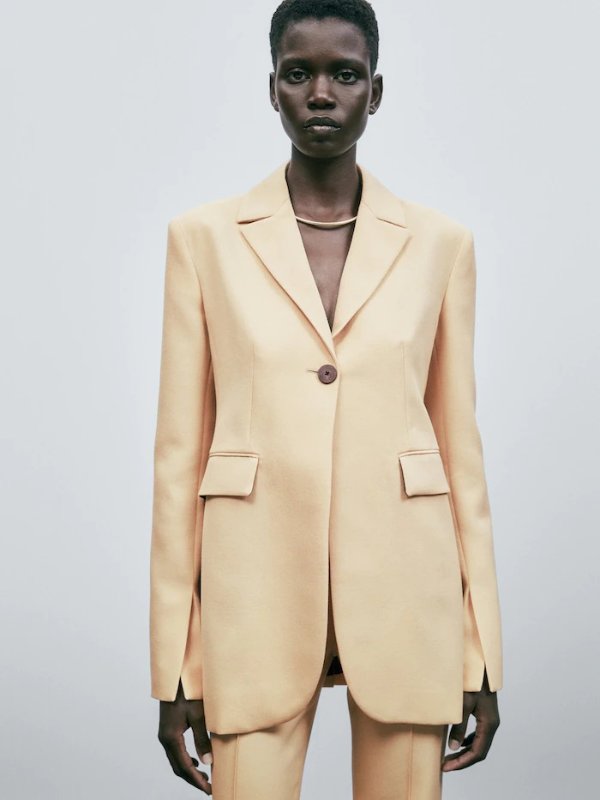High button suit blazer - Massimo Dutti