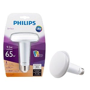 Philips 452391 65 Watt Equivalent LED BR30 SlimStyle Dimmable Soft White Frustration Free, 2-Pack