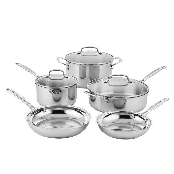 Classic Stainless Steel Cookware Set, 8-Piece