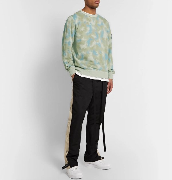 Logo-Appliqued Camouflage-Print Loopback Cotton-Jersey Sweatshirt