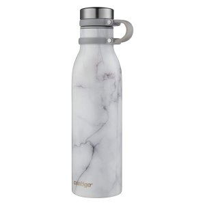 Contigo 2045467 Couture Thermalock Vacuum-Insulated Stainless Steel Water Bottle, 20 oz, White Marble