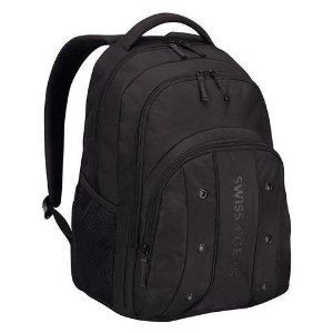 Swissgear 16" Upload Computer Backpack with iPad Pocket and Air-Flow Back Padding-Black(64081001)