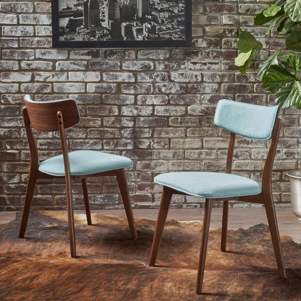 Chazz Mid-century Dining Chair by Christopher Knight Home (Set of 2) - Mint