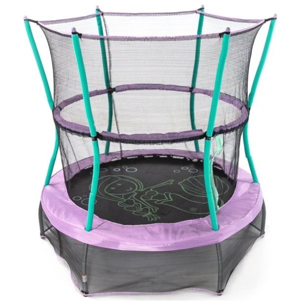 55-Inch Bounce-N-Learn Trampoline, with Enclosure and Sound, Magic Mermaid