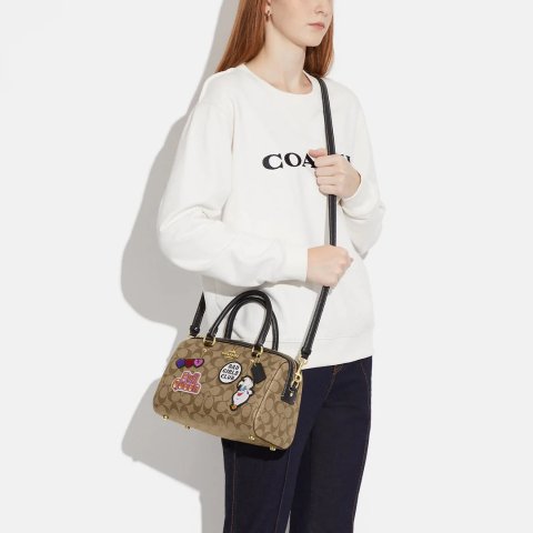 Coach Signature Disney Sleeping Beauty Patches City Zip Tote