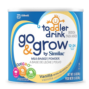 Go & Grow By Similac Milk Based Toddler Drink, Vanilla, Powder, 1.5lbs (Pack of 4)