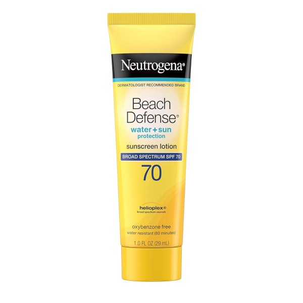Neutrogena Beach Defense Water Resistant Sunscreen Body Lotion with Broad Spectrum SPF 7