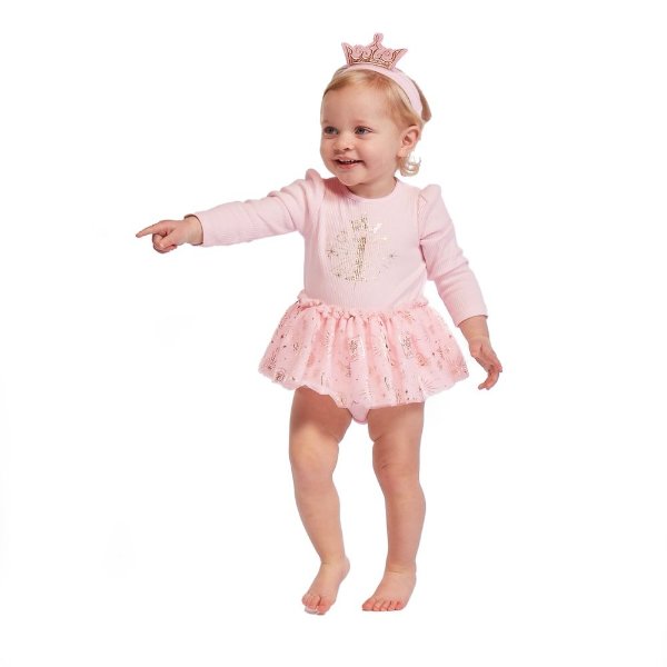 Disney Princess 1st Birthday Bodysuit and Headband Set for Baby | shopDisney