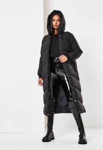 - Petite Black Midaxi Puffer Coat