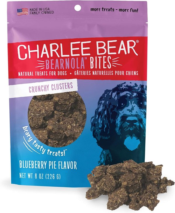 Charlee Bear Bearnola Bites Crunchy Clusters Natural Treats for Dogs