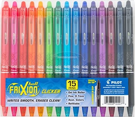 Pilot FriXion Clicker 07 Purple Erasable Gel Ink Pens, 6 Pens With