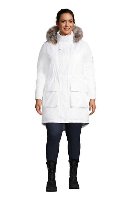 Women's Plus Size Expedition Waterproof Down Winter Parka with Faux Fur Hood