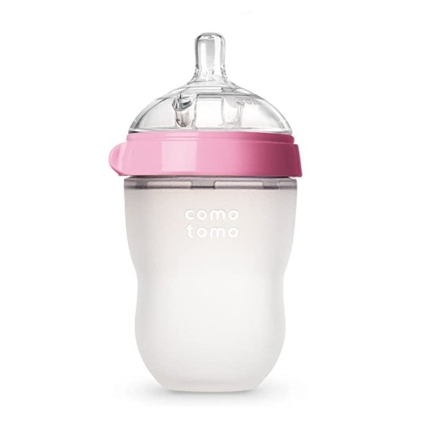 Baby Bottle, Pink, 8 oz