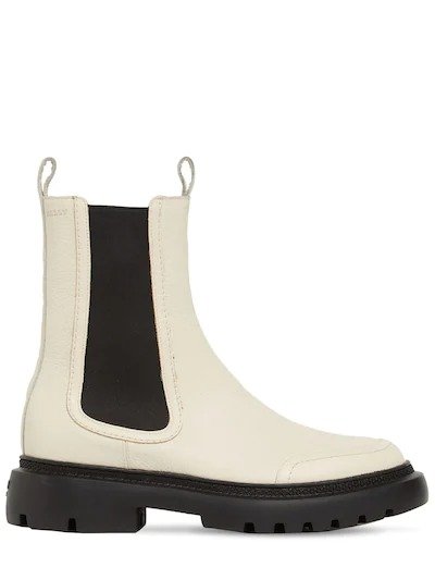 30MM GINNY LEATHER CHELSEA BOOTS