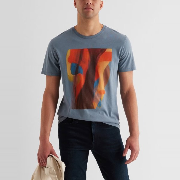 Painted Perfect Pima Cotton Graphic T-shirt
