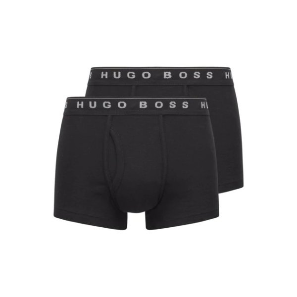 - Five Pack Of Ribbed Cotton Trunks With Logo Waistbands