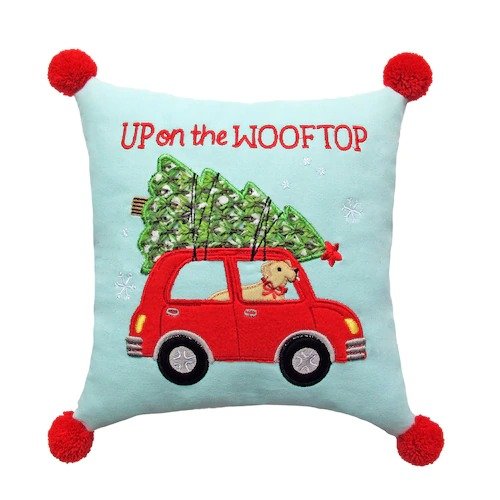 St. Nicholas Square® "Up On The Wooftop" Mini Throw Pillow