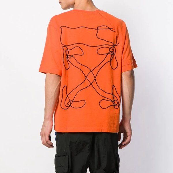 embroidered abstract arrows T-shirt