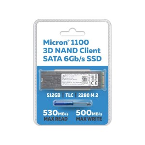 Micron 1100 512GB 3D TLC SATA III M.2 固态硬盘
