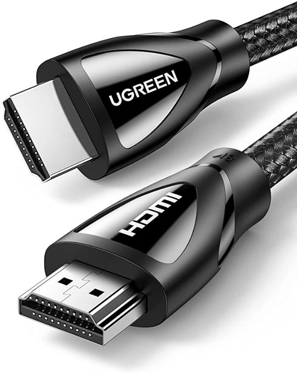 8K HDMI 2.1 Cable 48Gbps Ultra High Speed 4K 120Hz Braided HDMI Cable Dynamic HDR Vision HDR 10 eARC Compatible with MacBook pro 2021 PS5 PS4 Xbox Roku UHD TV Blu-ray Projector 6FT
