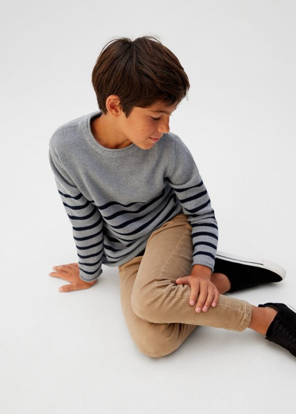 Striped cotton-blend sweater - Boys | OUTLET USA