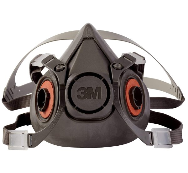 Half Facepiece Reusable Respirator 6300, Gases, Vapors, Dust, Paint, Cleaning, Grinding, Sawing, Sanding, Welding, Large
