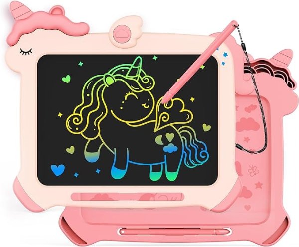 LCD Writing Tablet for Kids, 10 Inch Toddlers Doodle Board, Learning Toys,  Reusable Drawing Pad Travel Essentials, Christmas Birthday Gift for for 3 4  5 6 7 Year Old Girls Boys 