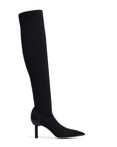 JIM - POINTED SOCK BOOTS BLACK KNIT