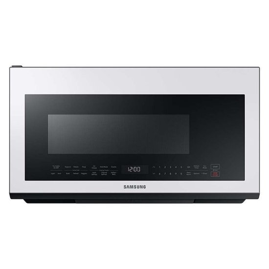 - BESPOKE 2.1 cu. ft. Over-the-Range Microwave with Sensor Cooking - White Glass