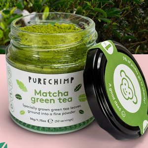 PureChimp Matcha Green Tea Powder - 1.75 Ounces (50g) of Ceremonial Grade Japanese Matcha for Baking, Lattes and Smoothies - Regular