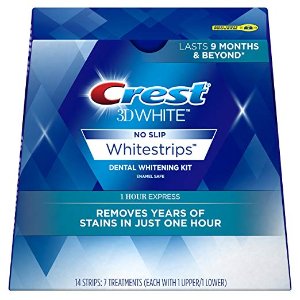 Crest 3D White Whitestrips 1 Hour Express Teeth Whitening Kit, 7 Treatments