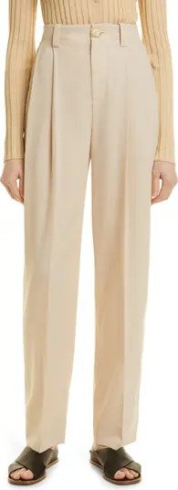 Tapered Stretch Wool Trousers