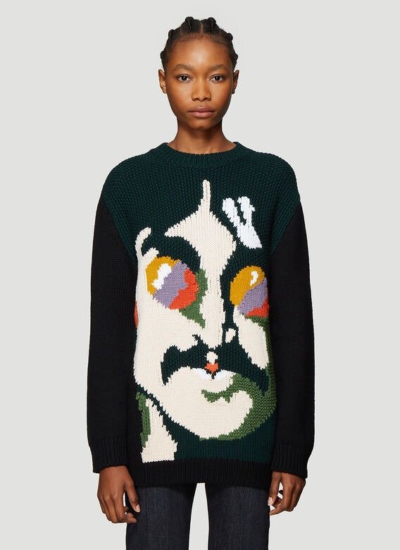 John Lennon All Together Now Knit Sweater in Black