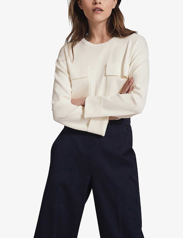 Tilly twin-pocket knitted top