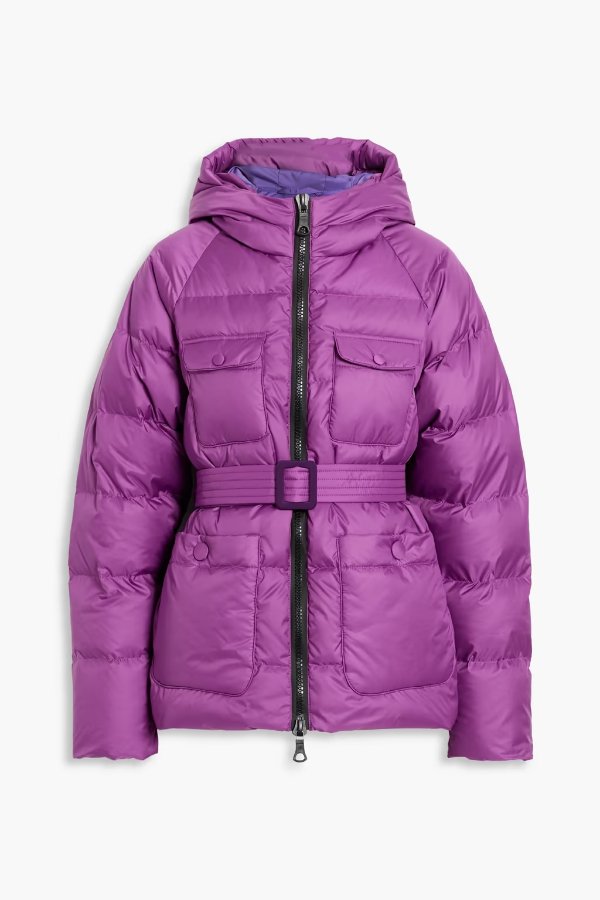 Berlin quilted shell hooded down jacket