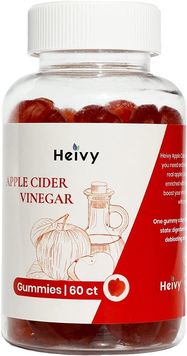 Apple Cider Vinegar Gummies - 100% Apple Cider Vinegar Juice, pomegranite Juice, Beetroot Juice - Supports Detox Cleanse, A Healthy Digestive System and Helps Lose Weight (1 Bottle)