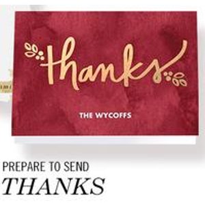 10 Customized Thank You Cards with Envelopes
