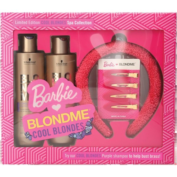 BLONDME x BARBIE™ Home Spa Collection – Cool Blondes with Purple Toning Pigments - Brassiness Corrector for All Blonde Hair Types