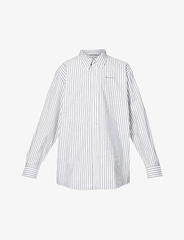Speirs striped oversized cotton shirt