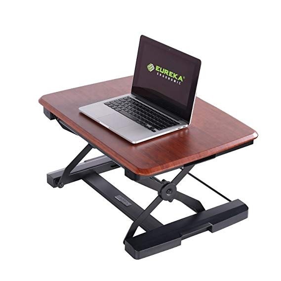 EUREKA ERGONOMIC 26'' Adjustable Laptop Standing Desk Converter | Cherry