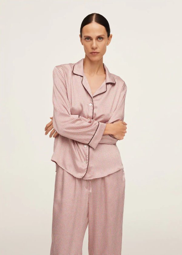 Printed pajama shirt - Women | Mango USA