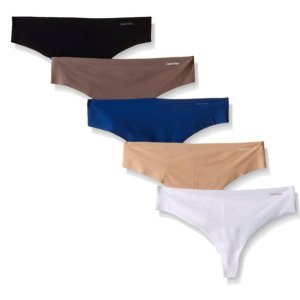 Calvin Klein Underwear Women's Invisibles Thong 5 Pack