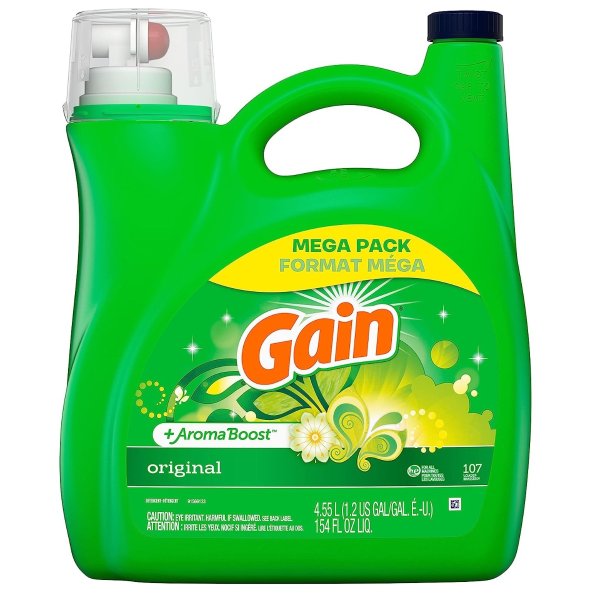 Gain + Aroma Boost Liquid Laundry Detergent Original Scent 107 Loads 154 oz HE Compatiblerno laszlo