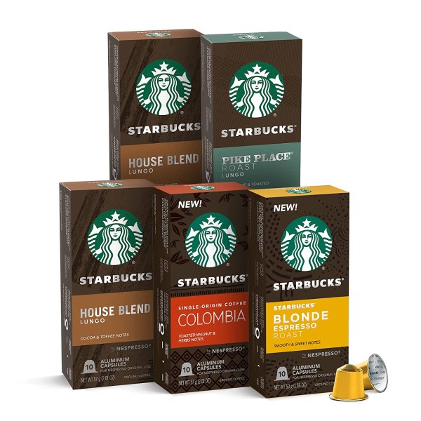 Starbucks by Nespresso 咖啡胶囊 50颗 5种不同经典口味