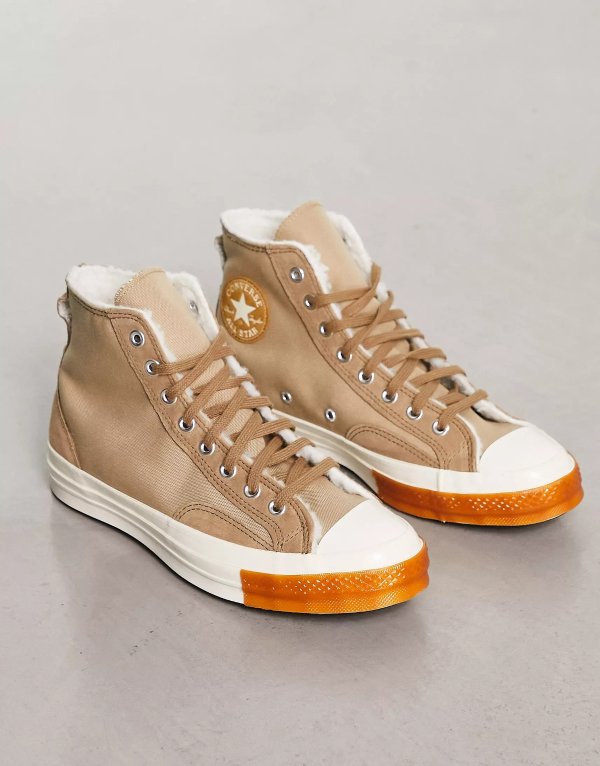 Chuck 70 Hi tonal sneakers in brown
